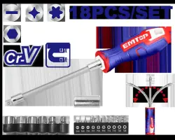 Emtop ESSTFL1802 | Spring Screwdriver Set 18 pcs