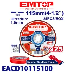 Emtop EACD11011525 | Metall kesiji disk 115x1.2mm, 25 sany
