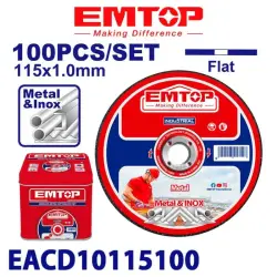 Emtop EACD10115100 | Metal Galyndy Disk 115x1.0mm 100 sany gaplama