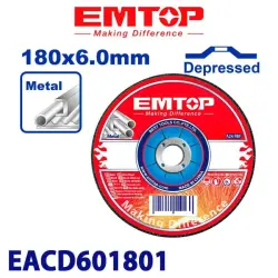 Emtop EACD601801 | Metal Cutting Disc 180x6.0mm