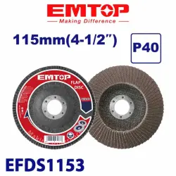 Emtop EFDS1153 | Grinding Disc 115mm P40 Grit Pack of 60