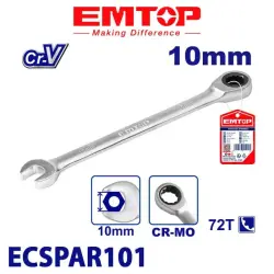 Emtop ECSPAR101 | Tizlikli Birleşdiriji Açar 10mm Cr-V