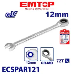 Emtop ECSPAR121 | Tizlikli Buraw Açary Cr-V 12mm