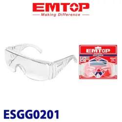 Emtop ESGG0201 | Safety Glasses Impact-Resistant Polycarbonate