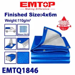 Emtop EMTQ1846 | Gurluşyk tenty 4x6m berk polietilen