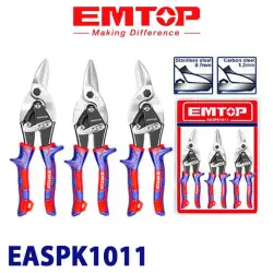 Emtop EASPK1011 | Набор ножниц по металлу 3 шт. 250 мм