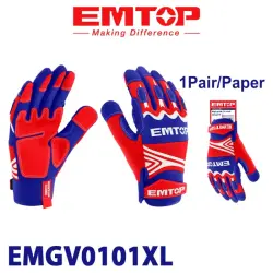 Emtop EMGV0101XL | Перчатки механика XL Прочные синтетические