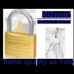Emtop EPDKB4021 | Padlock 40mm Brass Body