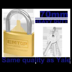 Emtop EPDKB7021 | Padlock 70mm Heavy-Duty Steel