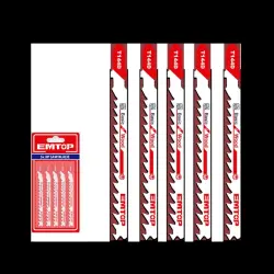 Emtop EJSBT144D | Jigsaw Blades 74mm 6TPI Wood (5pcs)