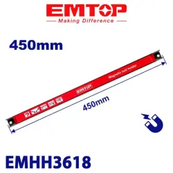 Emtop EMHH3618 | Магнитная рейка 450 мм Прецизионная сталь