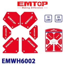 Emtop EMWH6002 | Набор магнитных уголков для сварки 6 шт.