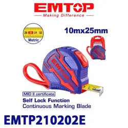 Emtop EMTP210202E | Рулетка 10м x 25мм