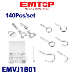 Emtop EMVJ1B01 | Mini Hooks Assortment Set 140 pcs