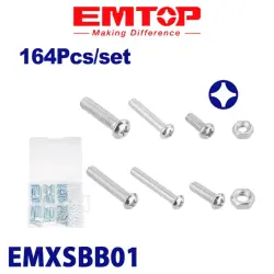 Emtop EMXSBB01 | Bolt and Nut Mix Set 164pcs