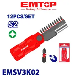 Emtop EMSV3K02 | Набор ударных бит PH2 25мм 12шт