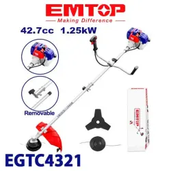 Emtop EGTC4321 | Бензиновая газонокосилка 43CC 1.25КВт