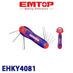 Emtop EHKY4081 | Набор шестигранников 8в1 легированная сталь