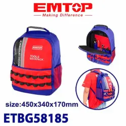 Emtop ETBG58185 | Backpack 8 kg Load Capacity