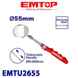 Emtop EMTU2655 | Телескопическое зеркало, выдвижное, хромированное