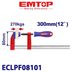 Emtop ECLPF08101 | Тиски слесарные 80x300 мм
