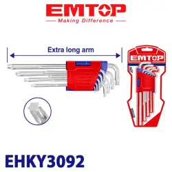 Emtop EHKY3092 | Набор шестигранников 9шт большой
