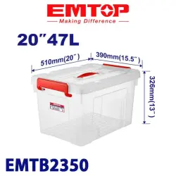Emtop EMTB2350 | Plastic Storage Box 47L