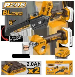 Ingco 20V akkumulýatorly gural toplumy buraw 6" we üzüm nasadka