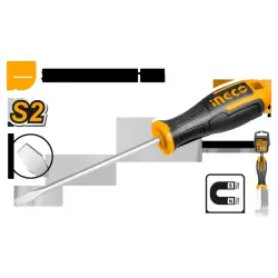 Отвертка шлицевая Ingco HS686125 6.0мм x 125мм профессиональная