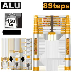 Ingco HLAD08081 Telescopic Ladder 8-step 258cm