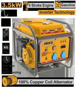 Ingco GEIF40001 3,5kWt inverter benzinli generator – iş üçin ygtybarly saýlaw