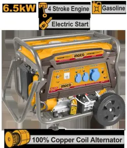 Бензиновый генератор Ingco GE65006 6,5 кВт для бизнеса