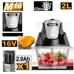 Ingco Wireless Meat Grinder 16V 2.0L CFP029K with Battery