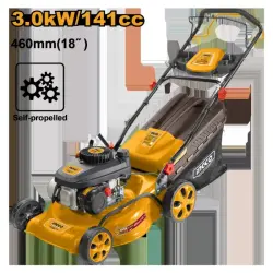 Ingco GLM141182 Petrol Lawn Mower 3.0 kW 141 cc 460 mm