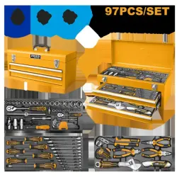 Ingco 97-Piece Professional Tool Set HTCS220971 for Business Operations