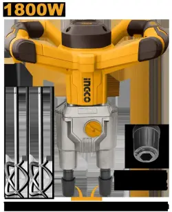 Строительный миксер Ingco MX218008 1800Вт, 2 л для профессионалов
