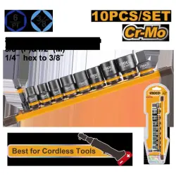 Ingco 3/8" 10-Piece Impact Socket Set HKISSD38104