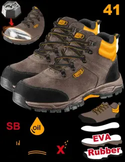 Ingco Protective Boots Size 41 SSH11SB.41 Industrial Safety Footwear