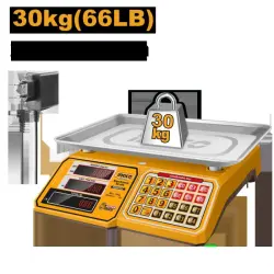 Ingco Electronic Scales 30kg HESA3303 for Business Efficiency