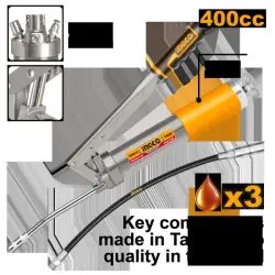 Шприц для масляной смазки Ingco 400CC/14Oz GRG015002 промышленный