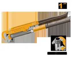Ingco Pipe Wrench Lever Type 1R 40mm HPW04011 for Industrial Use