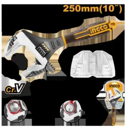 Ingco 2-in-1 Adjustable Wrench 250mm (Model HADWG0810) for Business