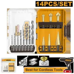 Ingco HSS Metal & Conical Drill Bit Set 14 pcs AKDL61401