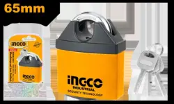 Ingco 65mm All-Weather Iron Padlock DBlK4651 for Business Security