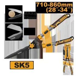 Ingco HHS6306 Telescopic Hedge Shear 710-860 mm for Professional Use