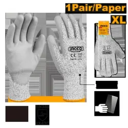 Ingco HGCG02-XL Перчатки устойч. к порезам XL для промышленной защиты