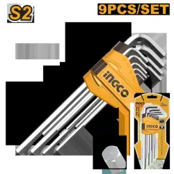Ingco 9-Piece Hex Key Set, Model HHK11091, Professional Grade