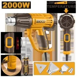Ingco HG200047 2000W Professional Heat Gun for Industrial Use