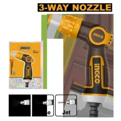 Ingco Adjustable 3-Way Spray Gun 3/4" (HWSG6031) for Business Use