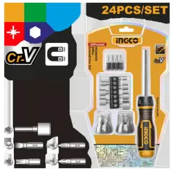 Ingco HKSDB0248 Reversible Screwdriver Set with 24 Bits